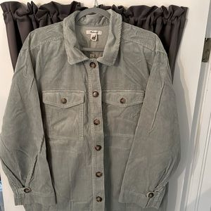 Madewell corduroy shacket.